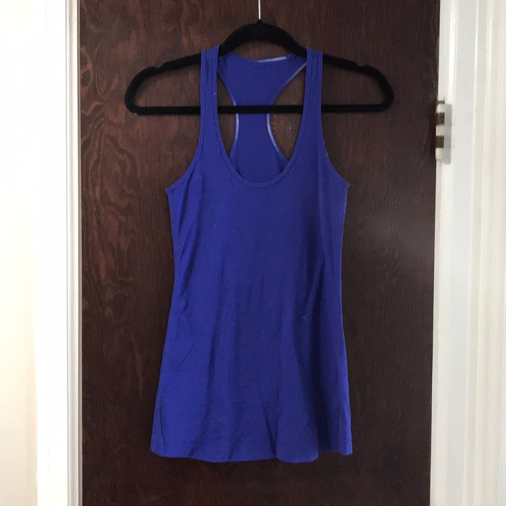Purple/blue lululemon racer back tank top